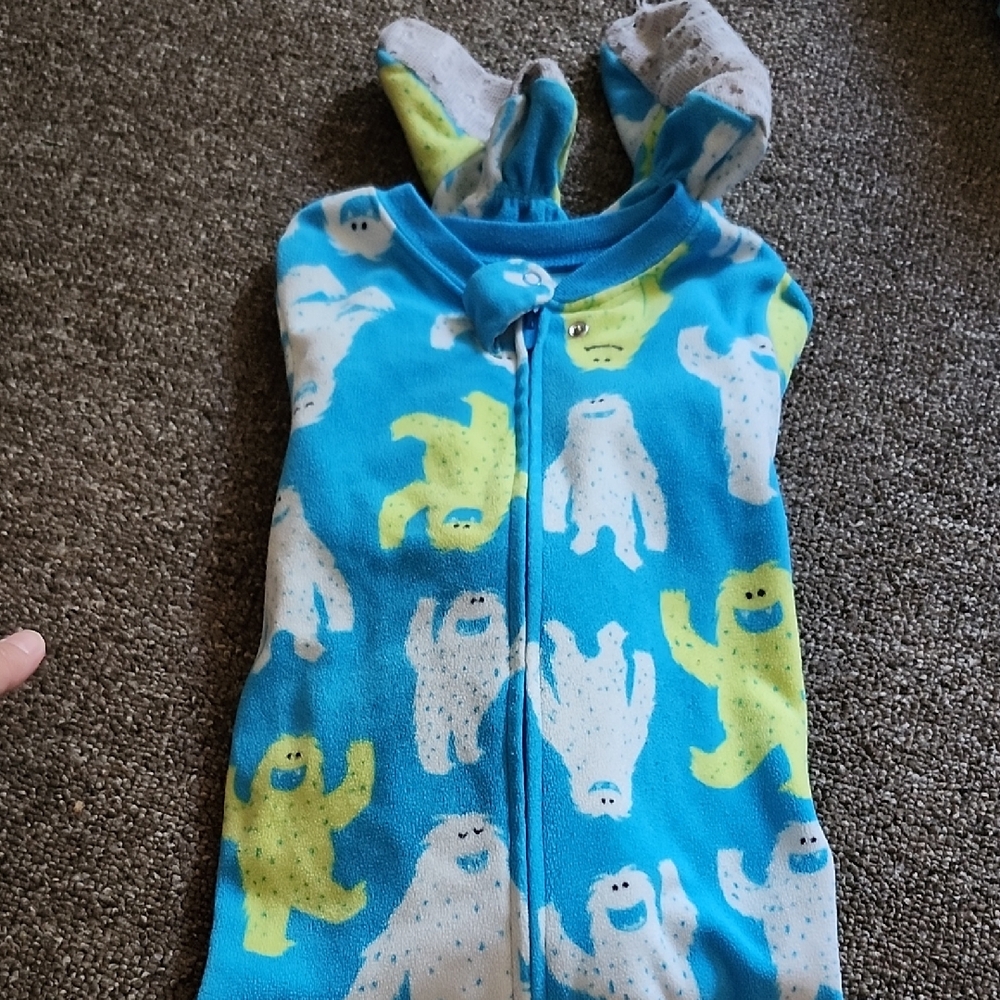 Carter's Blue and White Sleep Sacks with Playful Monster Design